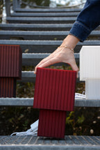 Lampe Cube - Burgundy