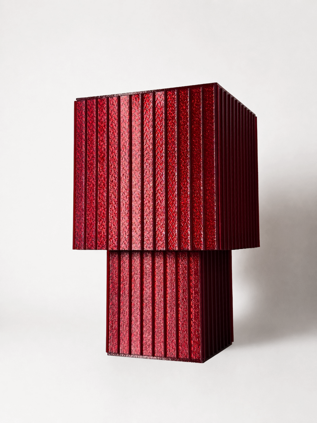 Lampe Cube - Burgundy